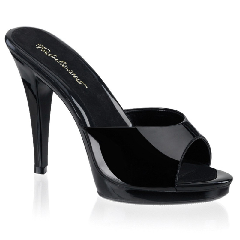 Fabulicious FLAIR-401-2 Black High Heeled Mules Women Fabulicious FLAIR-401-2 Black High Heeled Mules Women
