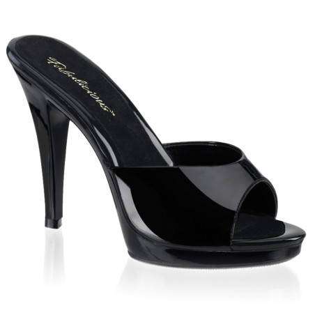Fabulicious FLAIR-401-2 Black High Heeled Mules Women