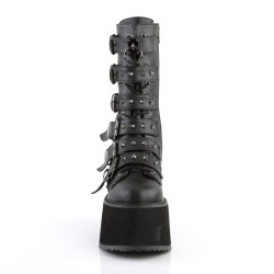Demonia DAMNED-225 Black Vegan Platform Women Boots