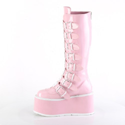 Demonia DAMNED-318 Rose Hologram Platform Women Boots