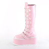 Demonia DAMNED-318 Rose Hologram Platform Women Boots