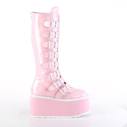 Demonia DAMNED-318 Rose Hologram Platform Women Boots