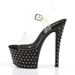 Pleaser STARDUST-708 Black High Heeled Pole Dance Shoes