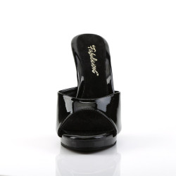 Fabulicious FLAIR-401-2 Black High Heeled Mules Women