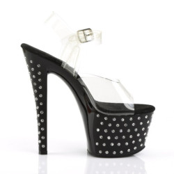 Pleaser STARDUST-708 Black High Heeled Pole Dance Shoes