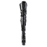 Pleaser DELIGHT-3028 Patent Platform Overknee Buckle Boots