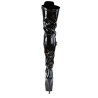 Pleaser DELIGHT-3028 Patent Platform Overknee Buckle Boots