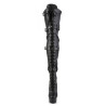 Pleaser DELIGHT-3028 Vegan Platform Overknee Buckle Boots