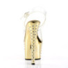 Pleaser STARDUST-708 Gold Chrome High Heeled Pole Shoes
