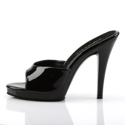 Fabulicious FLAIR-401-2 Black High Heeled Mules Women