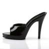 Fabulicious FLAIR-401-2 Black High Heeled Mules Women
