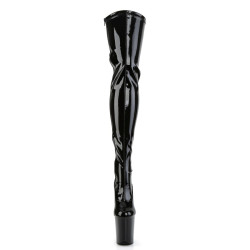 Pleaser FLAMINGO-3063 Black Extreme Thigh High Boots