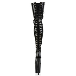 Pleaser FLAMINGO-3063 Black Extreme Thigh High Boots
