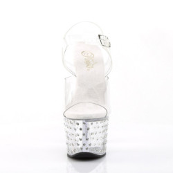 Pleaser STARDUST-708 Transparent High Heeled Pole Shoes