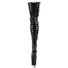 Pleaser FLAMINGO-3063 Black Extreme Thigh High Boots