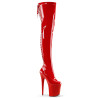 Pleaser FLAMINGO-3063 Red Extreme Thigh High Boots