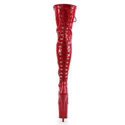 Pleaser FLAMINGO-3063 Red Extreme Thigh High Boots