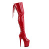 Pleaser FLAMINGO-3063 Red Extreme Thigh High Boots
