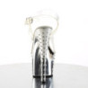 Pleaser STARDUST-708 Silver Chrome High Heels Pole Shoes