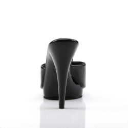 Fabulicious FLAIR-401-2 Black High Heeled Mules Women