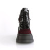 Demonia STOMP-18 Black Punk Goth Platform Wedge Boots