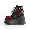 Demonia STOMP-18 Black Punk Goth Platform Wedge Boots