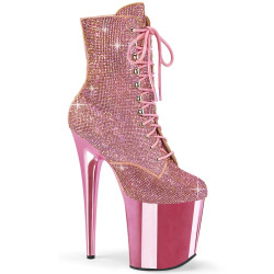 Pleaser FLAMINGO-1020CHRS Rose Strass Chrome Sale Women