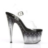 Pleaser STARDUST-708T Black High Heeled Pole Dance Shoes