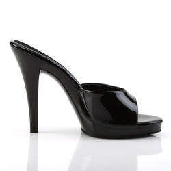 Fabulicious FLAIR-401-2 Black High Heeled Mules Women