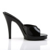 Fabulicious FLAIR-401-2 Black High Heeled Mules Women