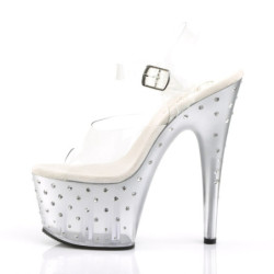 Pleaser STARDUST-708T Clear High Heeled Pole Dance Shoes