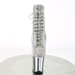 Pleaser FLAMINGO-1020CHRS Silver Strass Chrome Sale