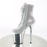 Pleaser FLAMINGO-1020CHRS Silver Strass Chrome Sale