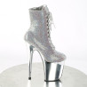 Pleaser FLAMINGO-1020CHRS Silver Strass Chrome Sale