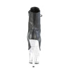 Pleaser SPECTATOR-1021RS Black Vegan Leather Silver