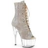 Pleaser ADORE-1021C-RS Silver Strass Transparent Boots