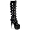 Pleaser ADORE-2043 Patent Platform Buckle Boots