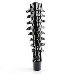 Pleaser ADORE-2043 Patent Platform Buckle Boots