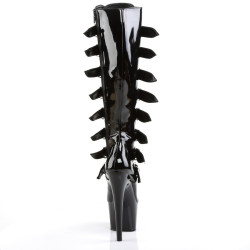 Pleaser ADORE-2043 Patent Platform Buckle Boots