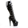 Pleaser ADORE-2043 Patent Platform Buckle Boots
