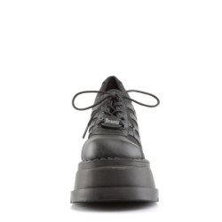 Demonia STOMP-08 Black Punk Goth Platform Wedge Boots