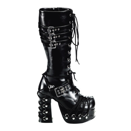 Demonia CHARADE-206 Black Vegan Chunky Platform Boots