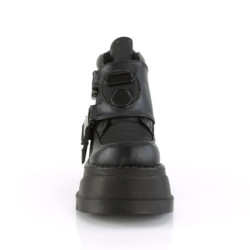 Demonia STOMP-15 Black Punk Goth Platform Wedge Boots