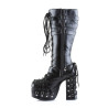 Demonia CHARADE-206 Black Vegan Chunky Platform Boots