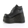 Demonia STOMP-15 Black Punk Goth Platform Wedge Boots