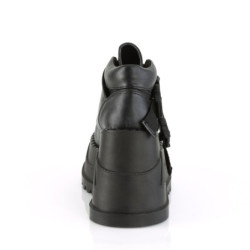 Demonia STOMP-15 Black Punk Goth Platform Wedge Boots