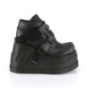 Demonia STOMP-15 Black Punk Goth Platform Wedge Boots