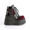 Demonia STOMP-18 Black Punk Goth Platform Wedge Boots