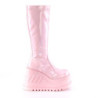 Demonia STOMP-200 Hologram Platform Wedge Knee Boots