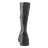 Demonia STOMP-200 Black Vegan Platform Wedge Knee Boots